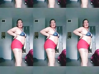 Thick sexy white girl dancing Big BOOBS STEP MOM