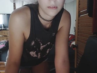 Cute Girl Strips to Panties on Webcam