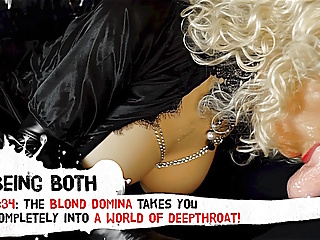 34 Trailer-Blond Domina intense deepthroating. (No cumshot)