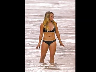 Hilary Duff - Bikini on the beach in Malibu