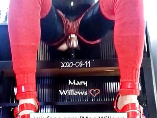 Mary Willows riding huge bbc dildo
