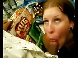 Amateur Blowjob in the Soft Drink Aisle