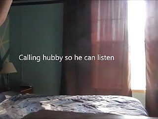 Wife Cheating video: Called Hubby While She Fucks A Stranger