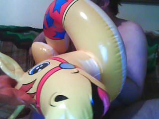 Inflatable horse swim ring 