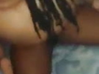 Sexy assed dreadhead riding this dick
