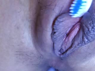 Japanese amateur close up with teeth brush 2.