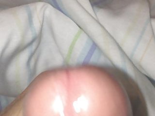 Squeezing out some precum from my uncut dick 