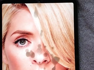 Holly willoughby cum tribute facial