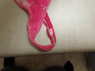 I cum in my sister-in-law&#039;s well worn and dirty thong.