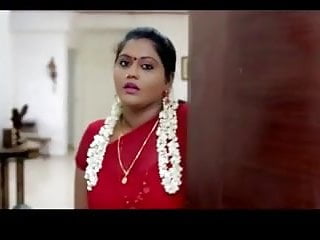 Red saree busty aunty