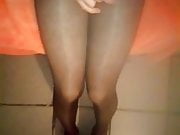 My dick in pantyhose