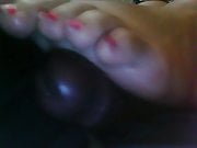 kaye's young ebony soles and toes on hard black cock