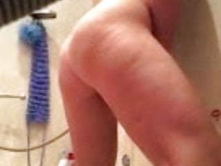 Wife fingering shower...