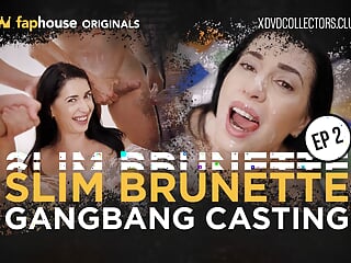 Slim Brunette Gangbang Casting