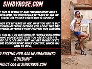 Gipsy fisting her ass in abandoned building