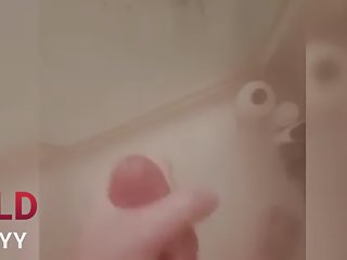 Young guard cum in shower after...