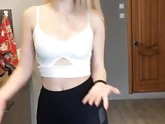 blond black legging sexy dance