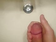 My cock with lube and spit