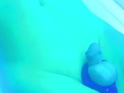 Slutty Sissy tanning bed small penis play dildo ass fuck 