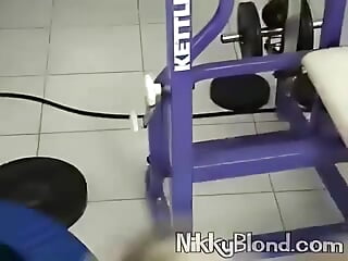 Nikky Blond Works Out Her Body and Then Gets Her Pussy Worked Out