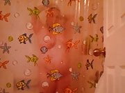 playing in the shower