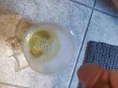 Pee in cup