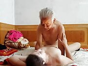 Chinese grandpa fucks hard
