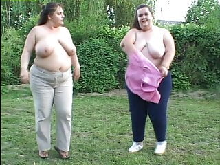 Outdoor Fingering, Lesbian, Fat Lesbian, Huge BBW