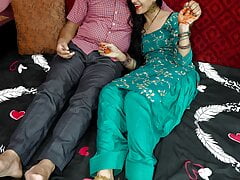 Hindi couple romance, hubby convinces her to have anal sex