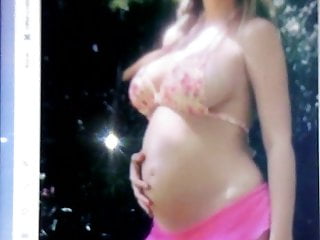 Tribute to busty pregnant beauty...