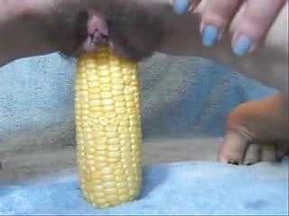 Fucked with corn on the cob