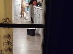 Spying on my gf showering, through window