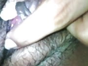 Fingering my hairy pussy