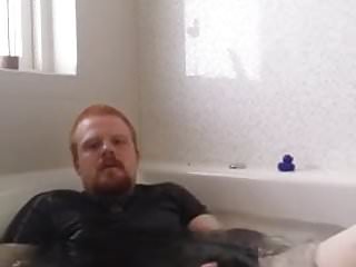 Danish Guy - Rubbercub Wanking In Bathtub