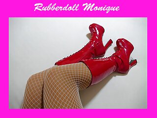 Rubberdoll monique my red hooker boots...