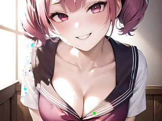 Hentai Anime Art Seduction of a cheeky JK Generated by AI