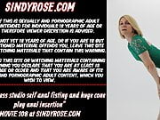 Green dress studio self anal fisting and huge cone plug anal