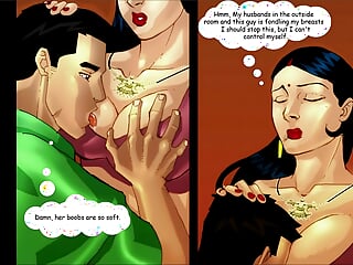 Savita Bhabhi Episode 3 - The Party - Savita Bhabhi fucking her husband&#039;s Friend&#039;s husband in Kitchen