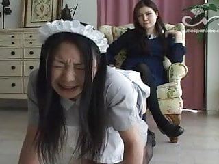 Lesbian Spanking, BDSM Asian, Lesbian, Maid