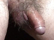 wet uncut cock waggling after warm bath