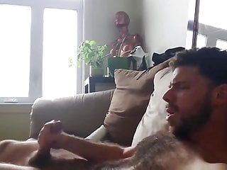 Cam cum daddy covers chest...