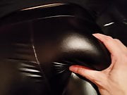 Massage for my ass in leather leggings