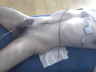 Male Tied, Edged With Vibrator And Nipple Estim