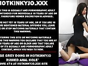 Huge grey dong in hotkinkyjo ruined anal hole