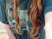 Redhead in a cute t-shirt 