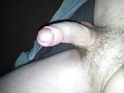 watch me get hard and dick twitching uncut cock