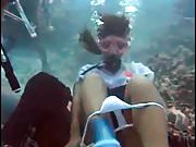 Underwater pussy view