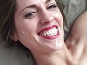 Smiling slut take a creamy reward (facial)