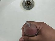 Hand job in wash basin
