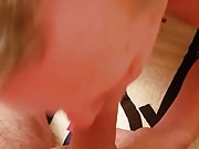 Old guy sucking my shaven cock 1